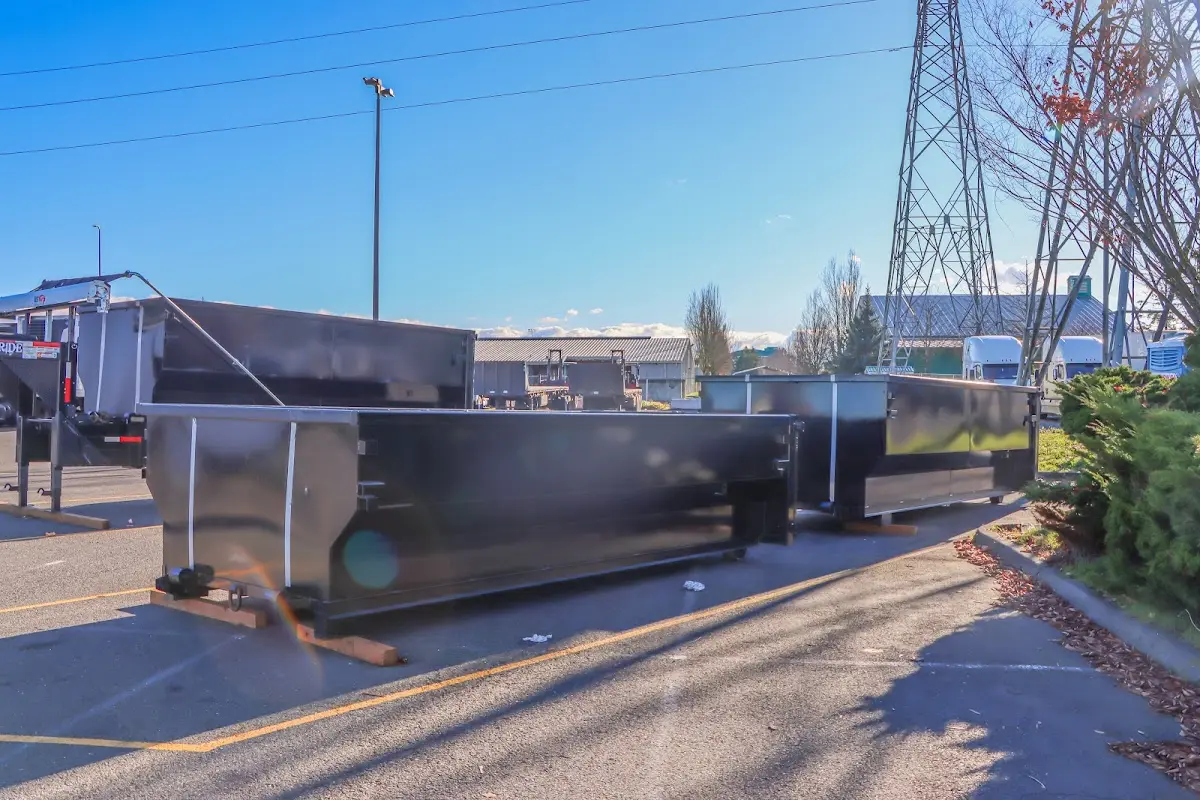 Roll-off dumpster ready for waste disposal at job site for Residential Dumpster Rental in Lake San Marcos
